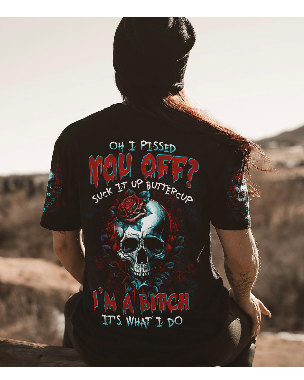 Oh I Pissed You Of Skull Black T Shirt