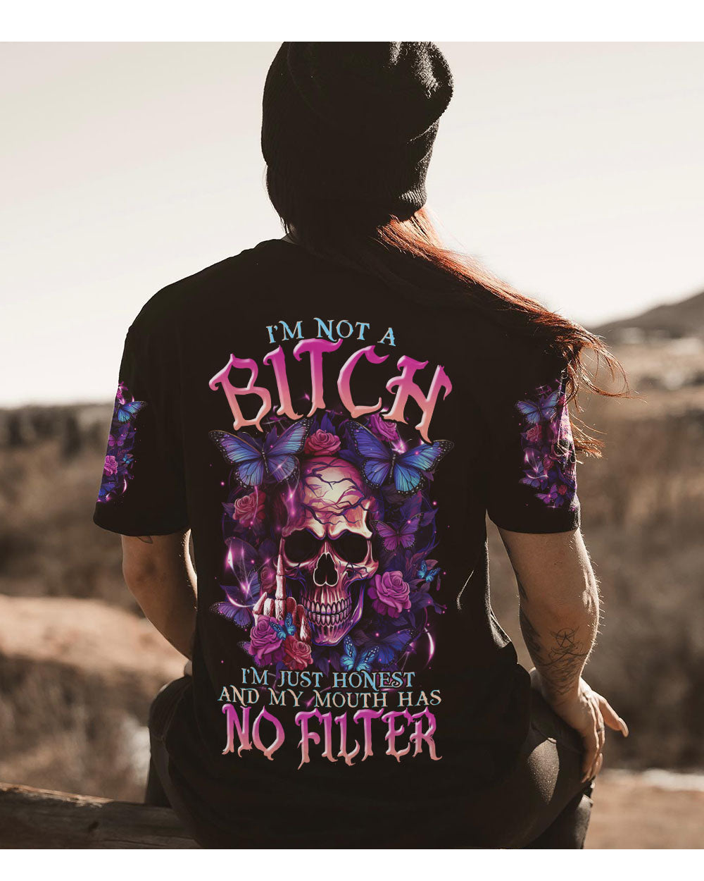 I'm Just Honest And My Mouth Has No Filter Skull T Shirt