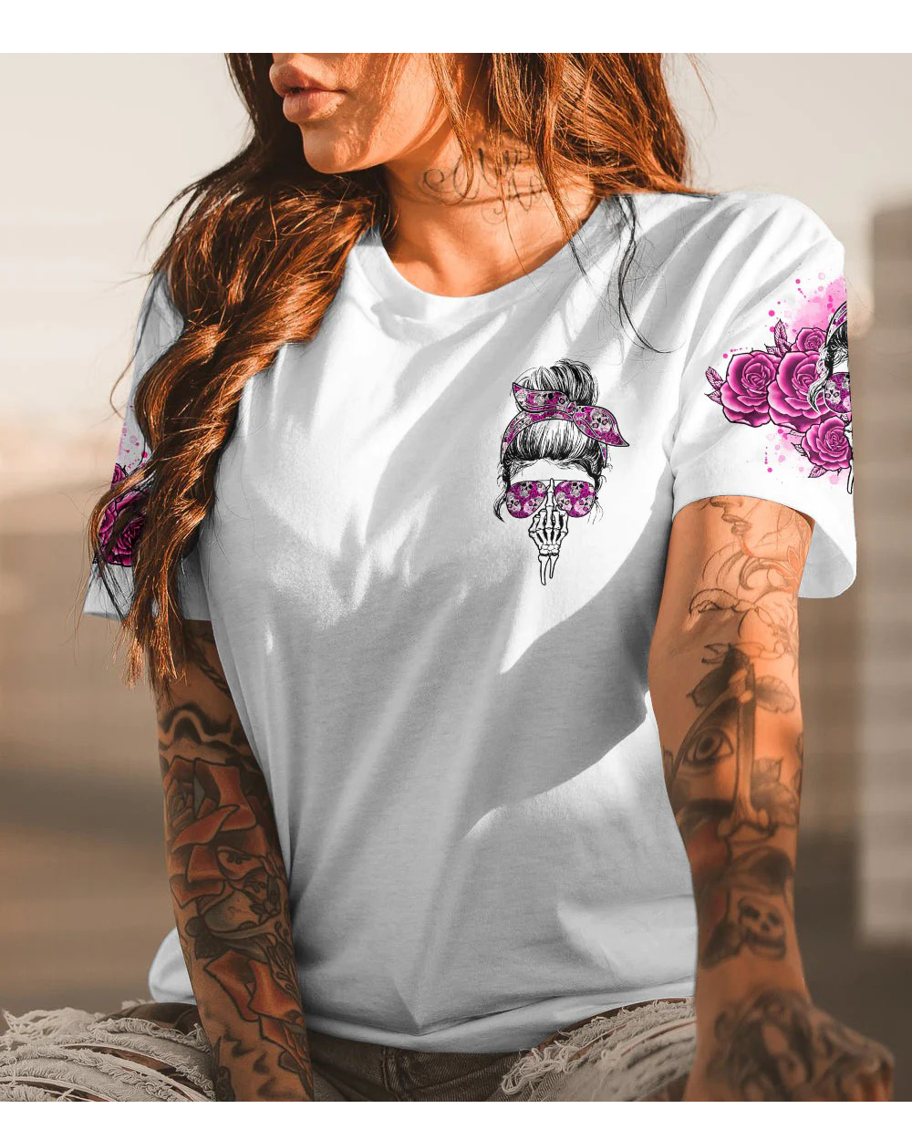 I'm A B Don't Try Me Skull White T Shirt