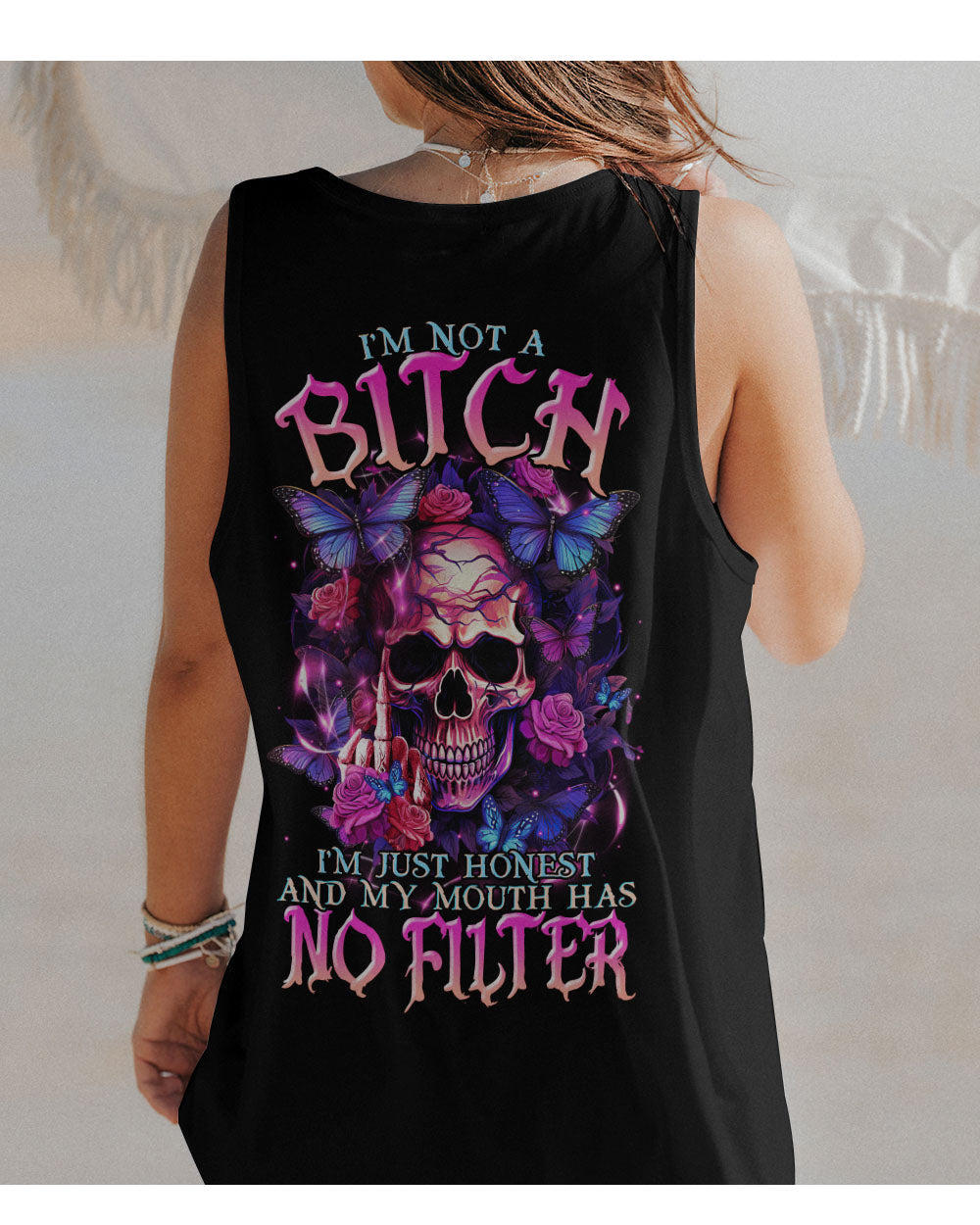 I'm Just Honest And My Mouth Has No Filter Skull Tank Top