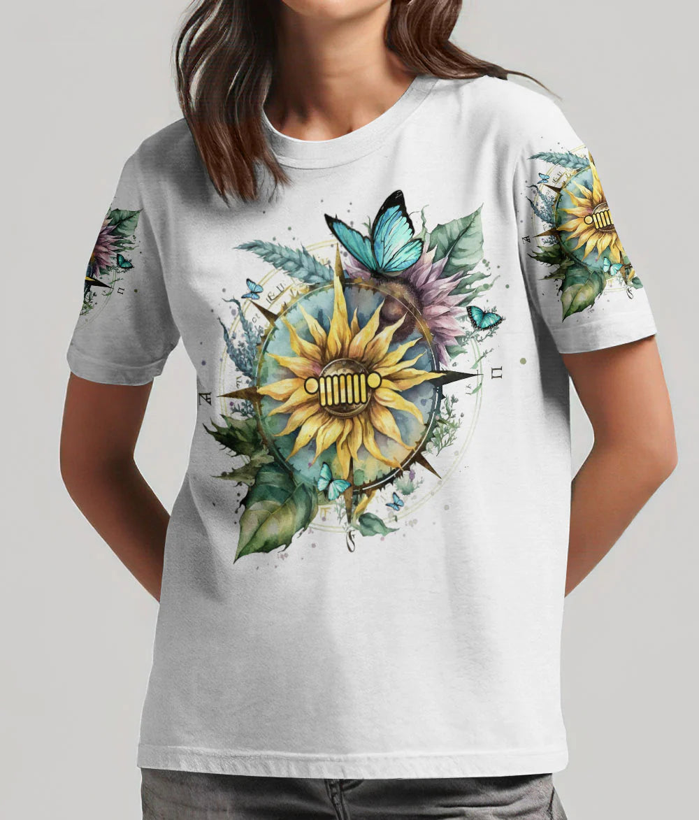 jeep-life-sunflower-compass-t-shirt