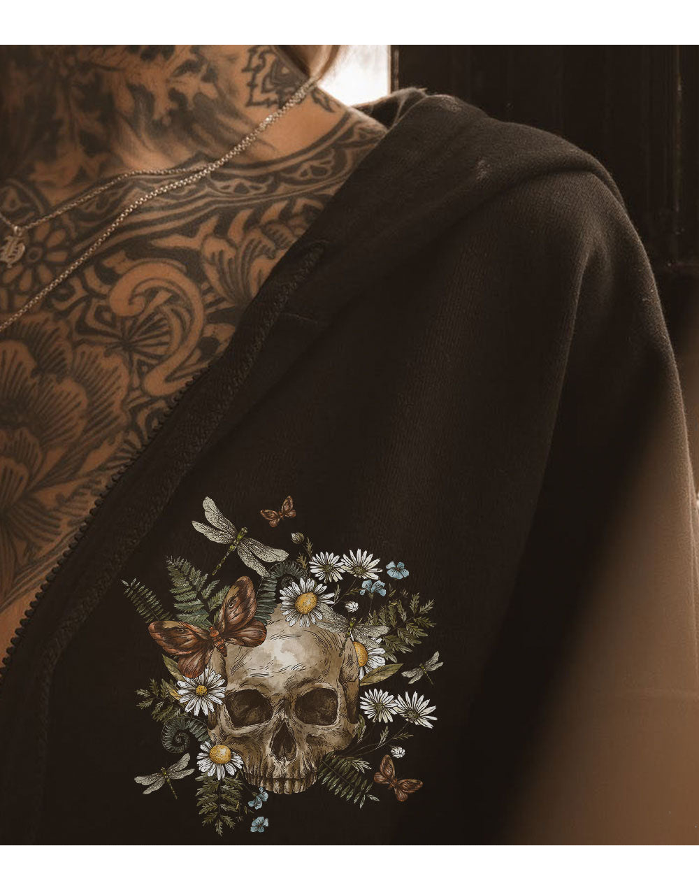 Don't Fear The Chaos Fear The Silence Skull Hoodie