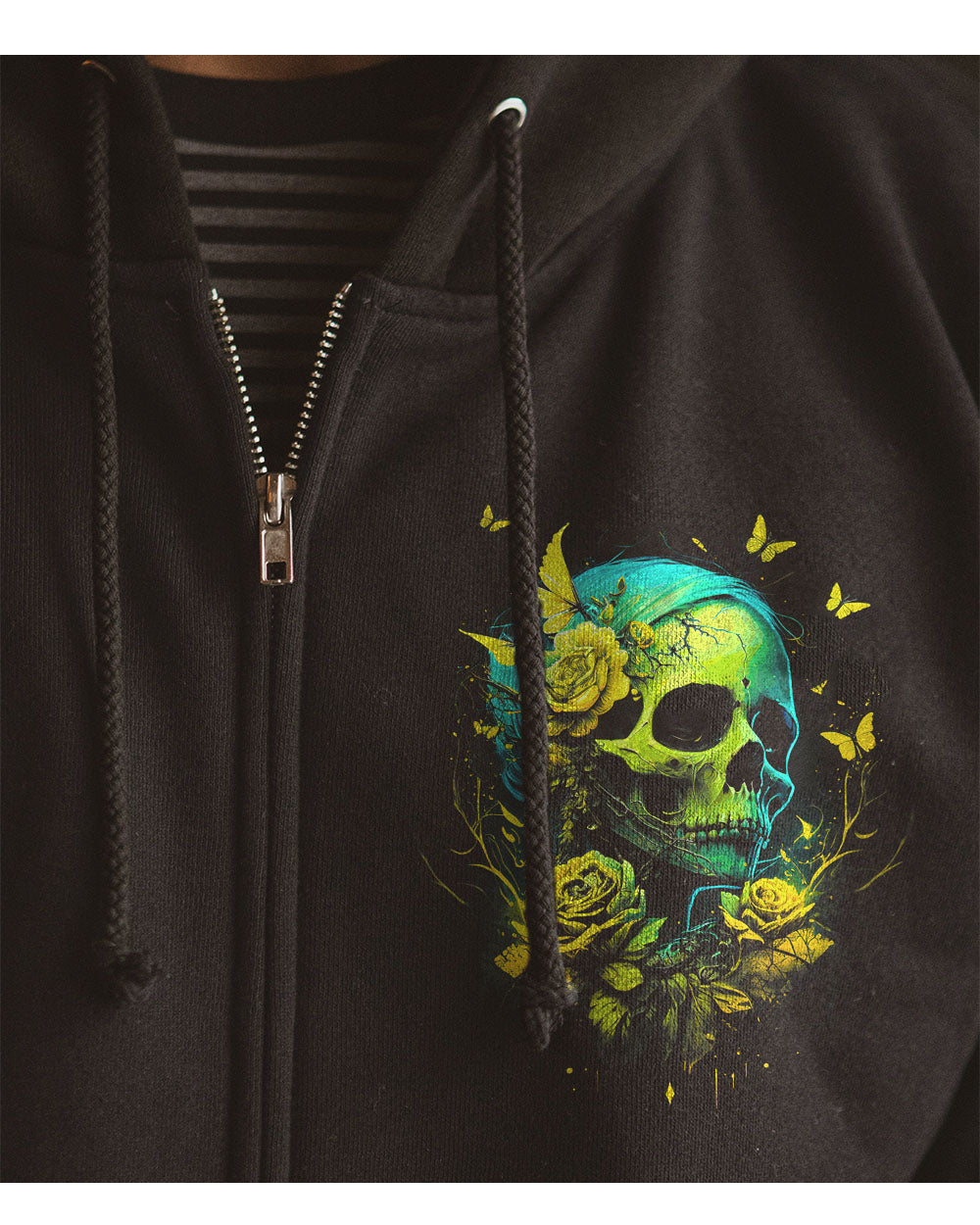 Best Compliment Ever Skull Flowers Black Hoodie