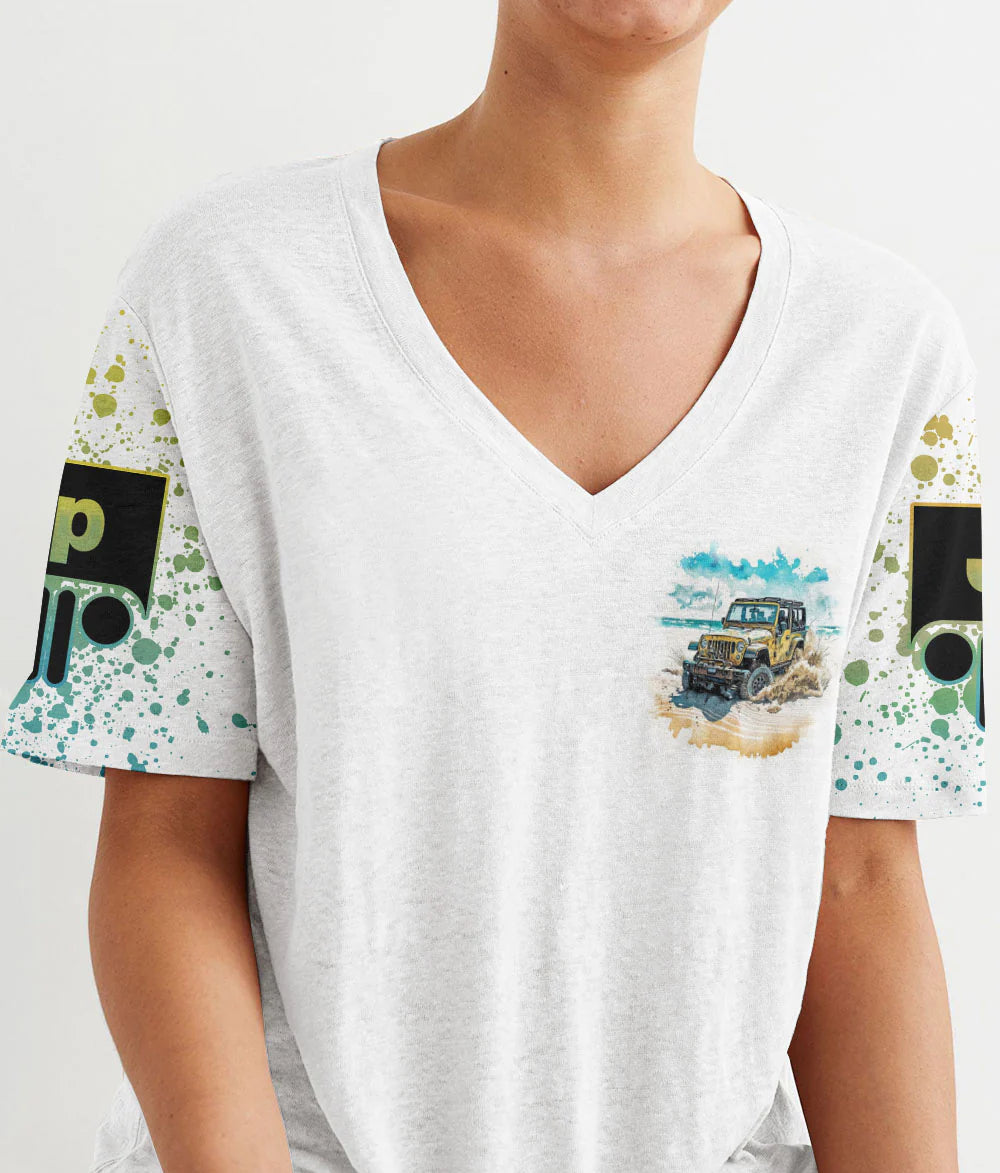 beach-vibes-this-girl-drives-a-beast-jeep-v-neck-t-shirt