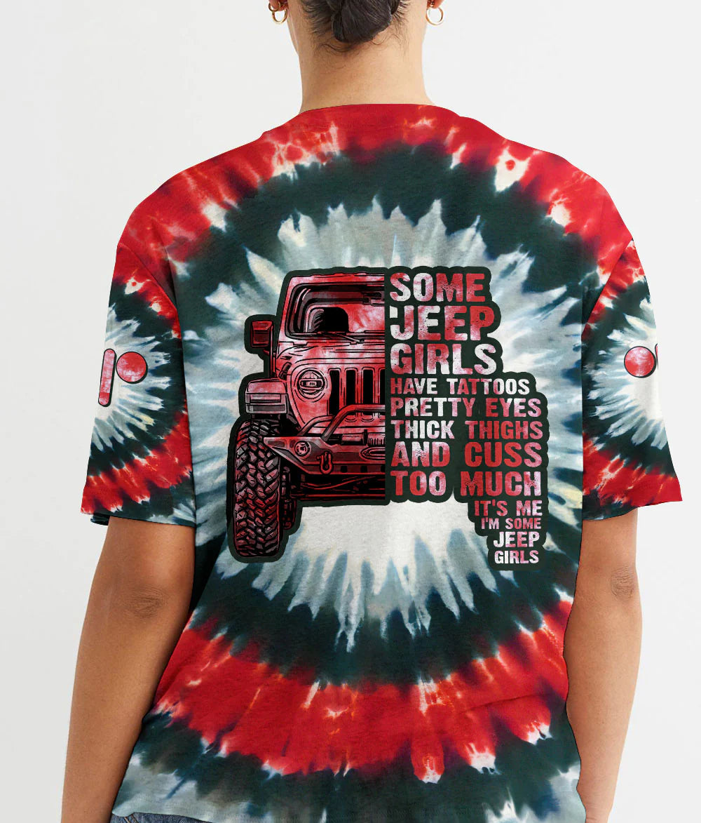 some-jeep-girls-have-tattoos-tie-dye-women-v-neck-t-shirt