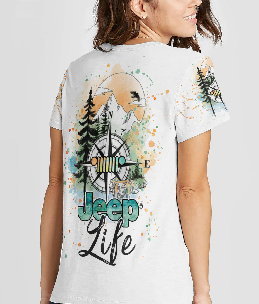 jeep-life-compass-women-v-neck-t-shirt