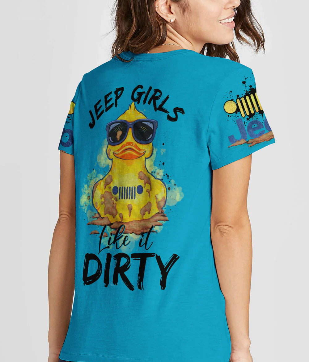 muddy-duck-jeep-girls-like-it-dirty-duck-women-v-neck-t-shirt