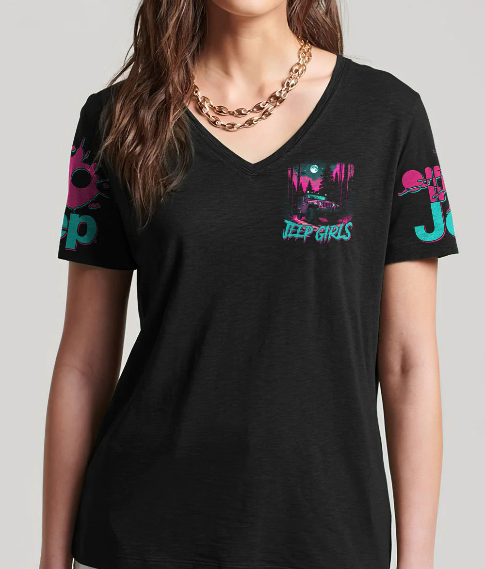 retro-moonlight-good-girls-go-to-heaven-jeep-forest-women-v-neck-t-shirt