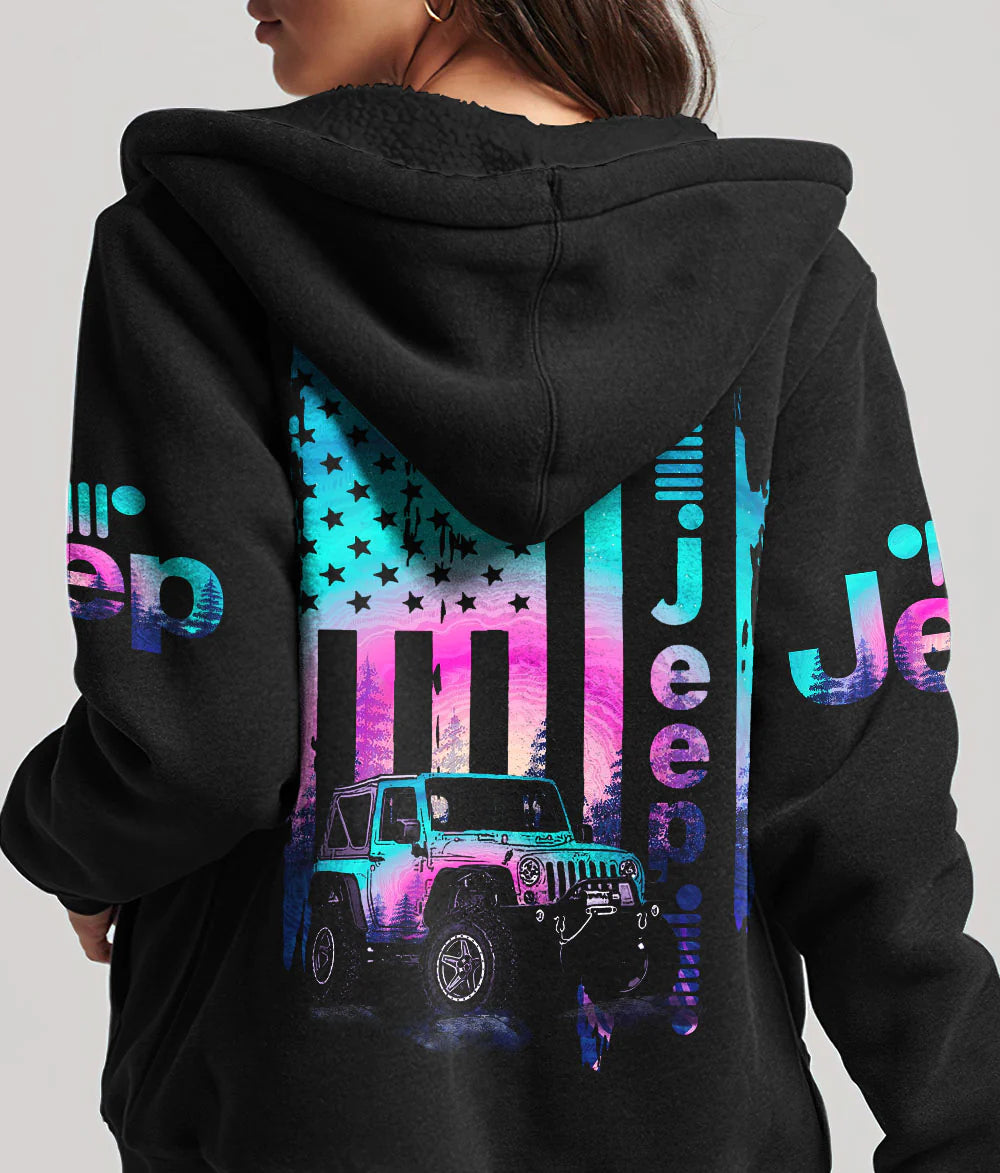 jeep-sunset-forest-flag-hoodie