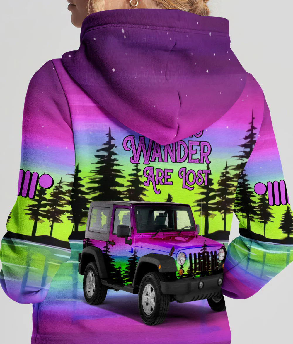 retro-jeep-not-all-who-wander-are-lost-forest-purple-hoodie