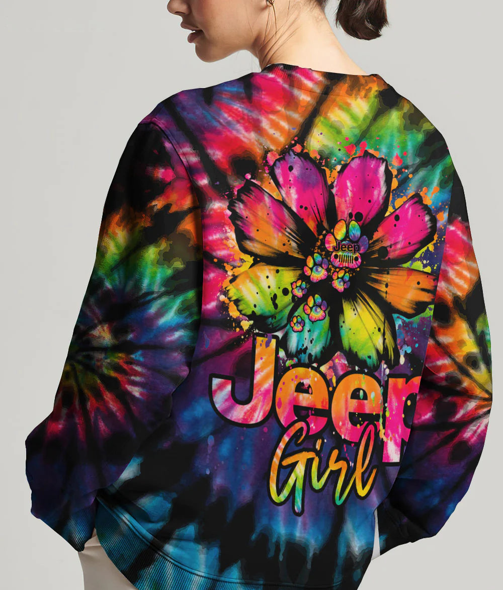 jeep-girl-dog-daisy-tie-dye-sweatshirt