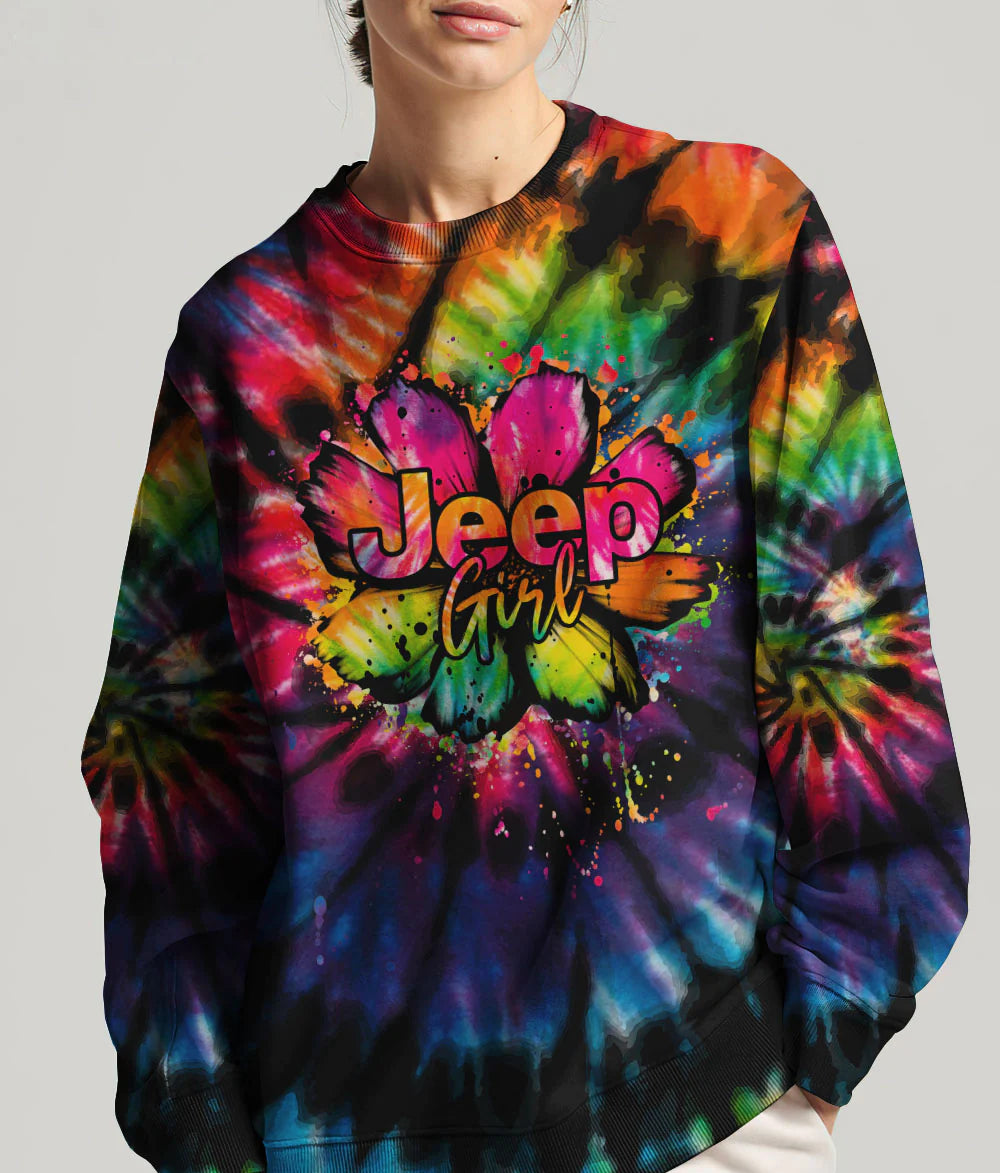 jeep-girl-dog-daisy-tie-dye-sweatshirt