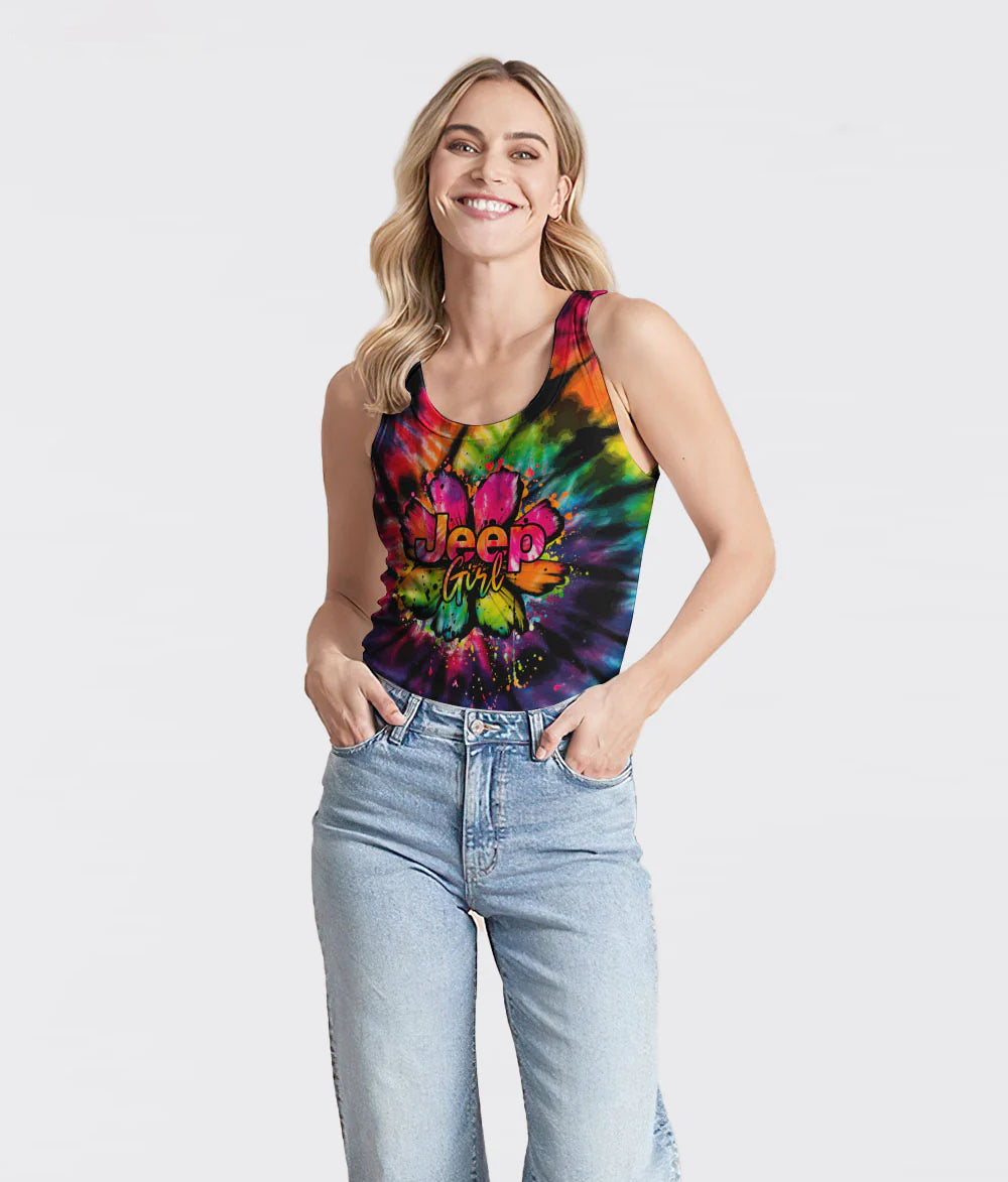 jeep-girl-dog-daisy-tie-dye-tank-top