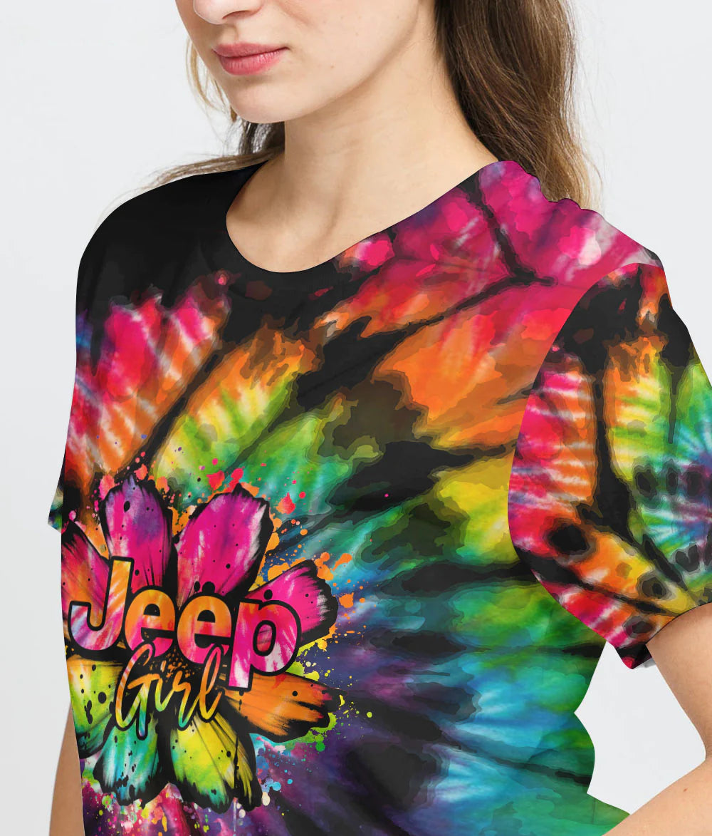 jeep-girl-dog-daisy-tie-dye-t-shirt