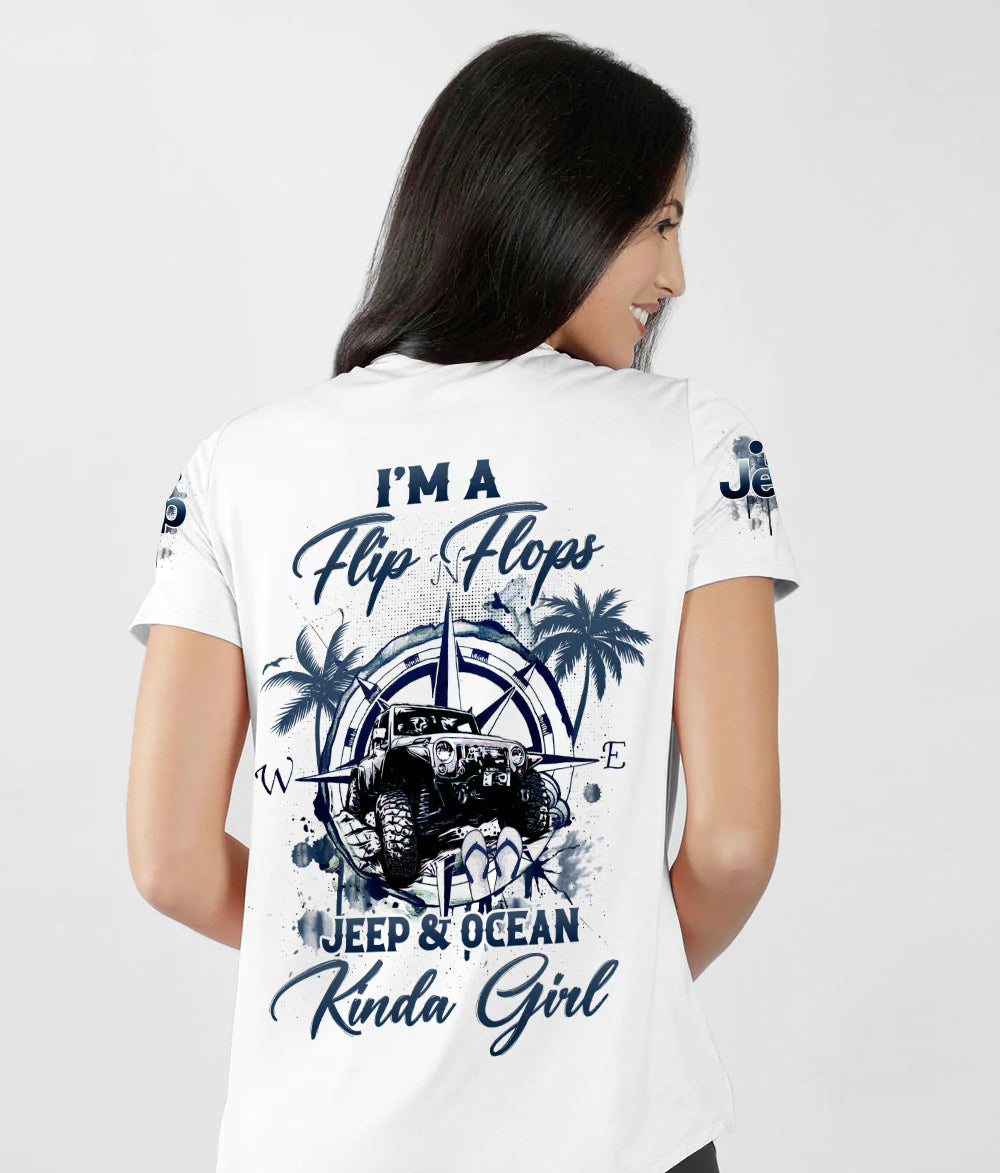 flip-flops-jeep-ocean-kinda-girl-compass-sketch-women-v-neck-t-shirt