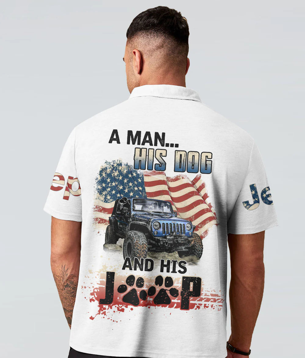 a-man-his-dog-and-his-jeep-flag-polo-shirt