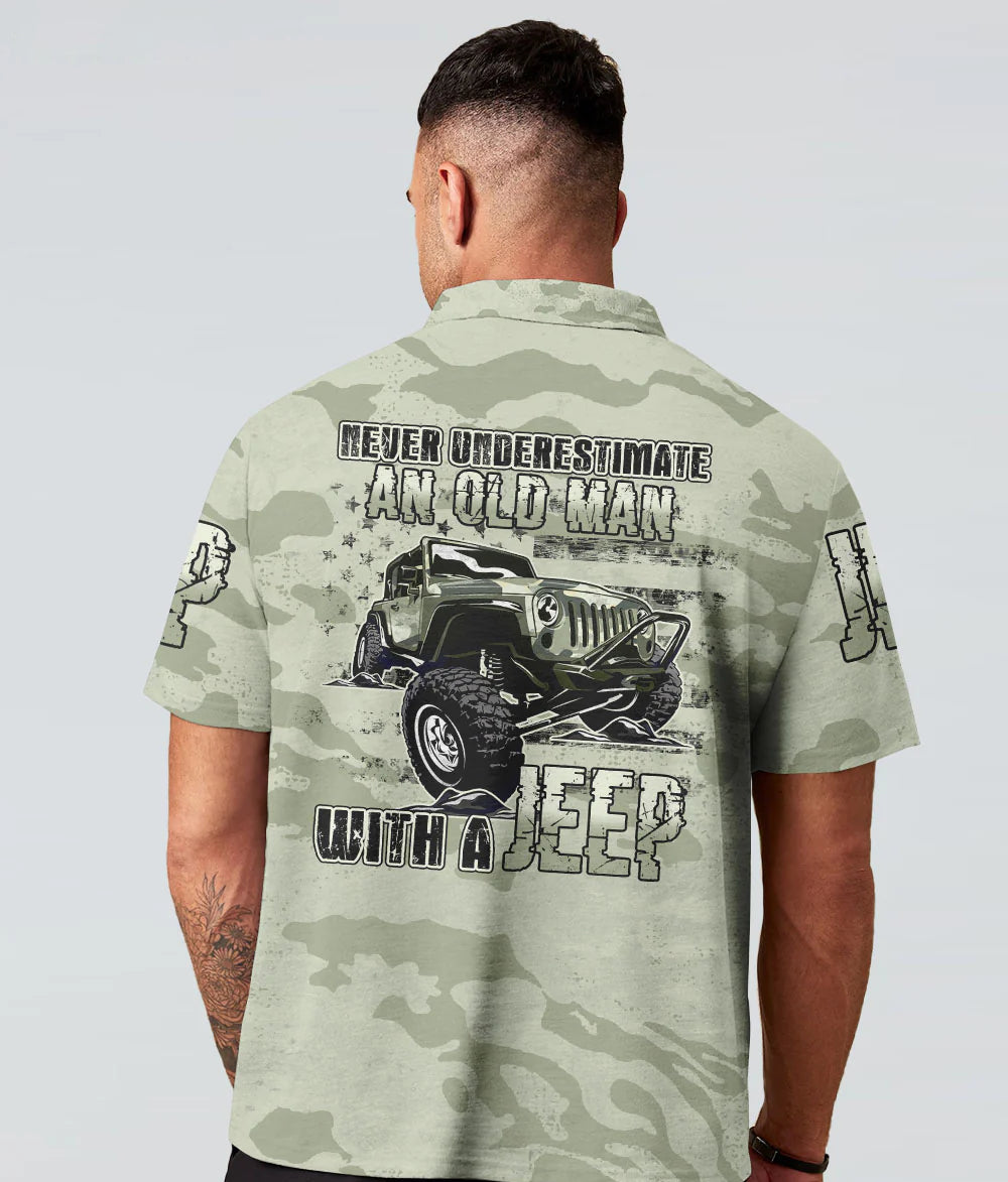 military-style-jeep-never-underestimate-an-old-man-polo-shirt