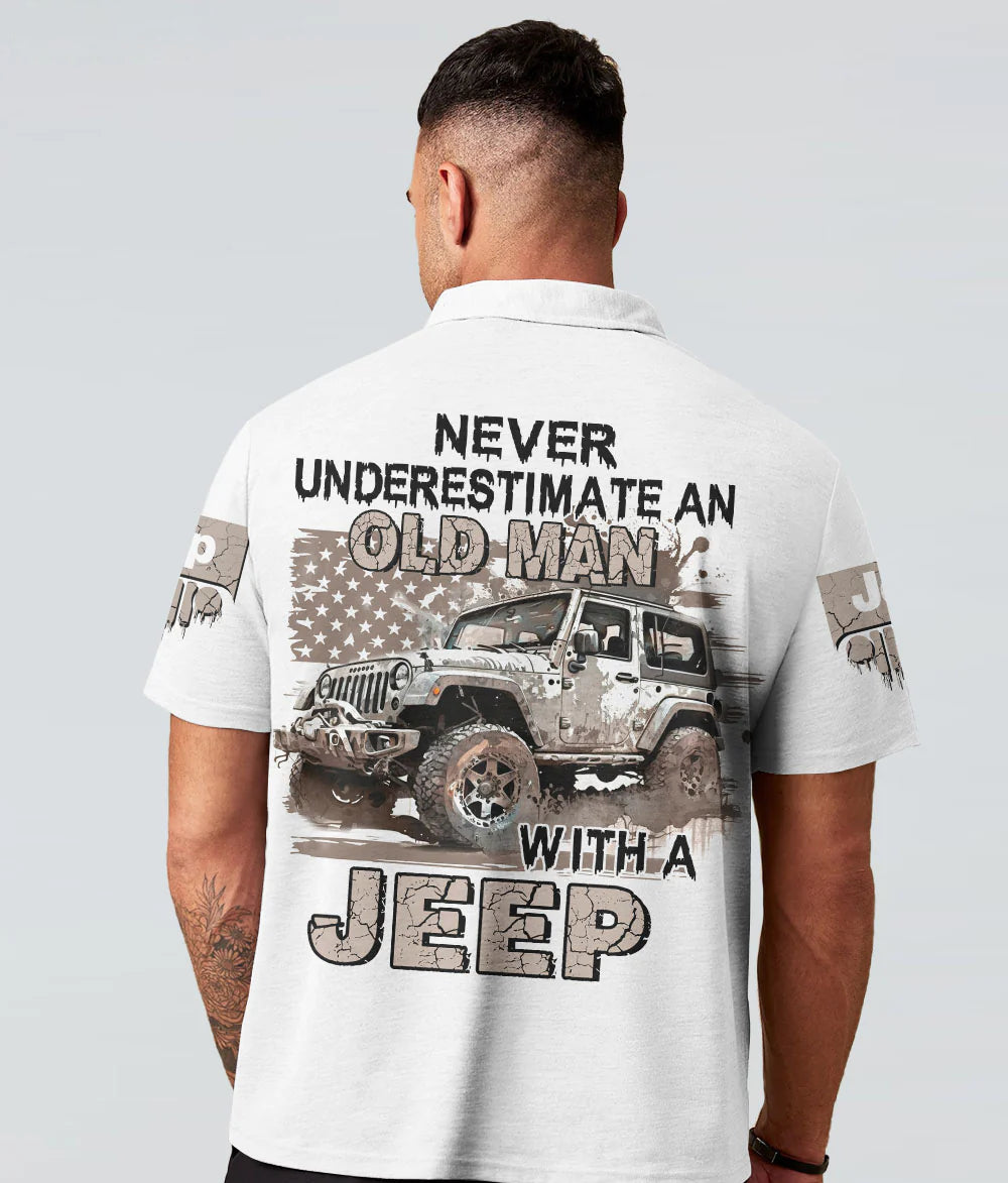 muddy-jeep-never-underestimate-an-old-man-polo-shirt