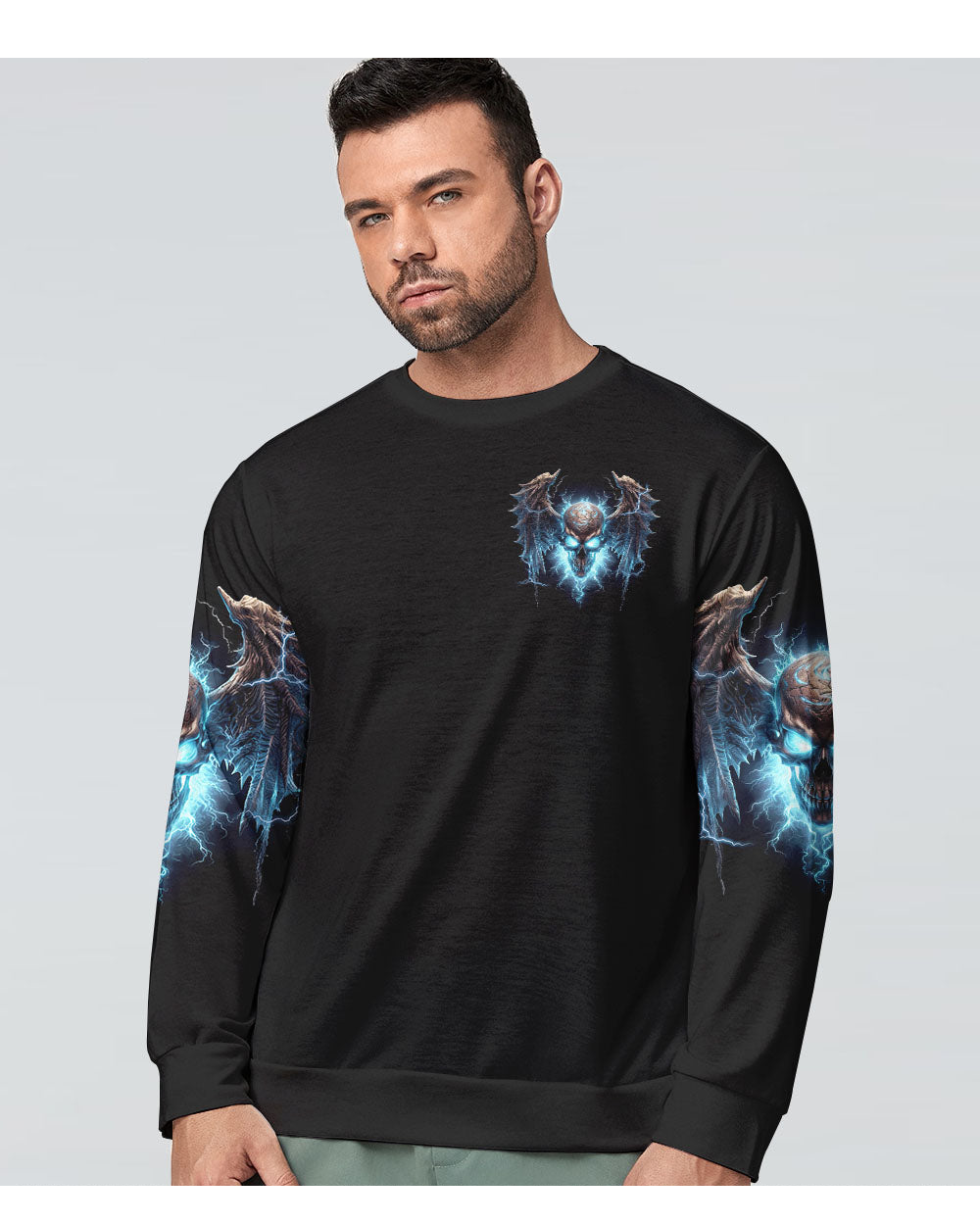 I Hold A Beast An Angel Skull Skull Wings Sweatshirt