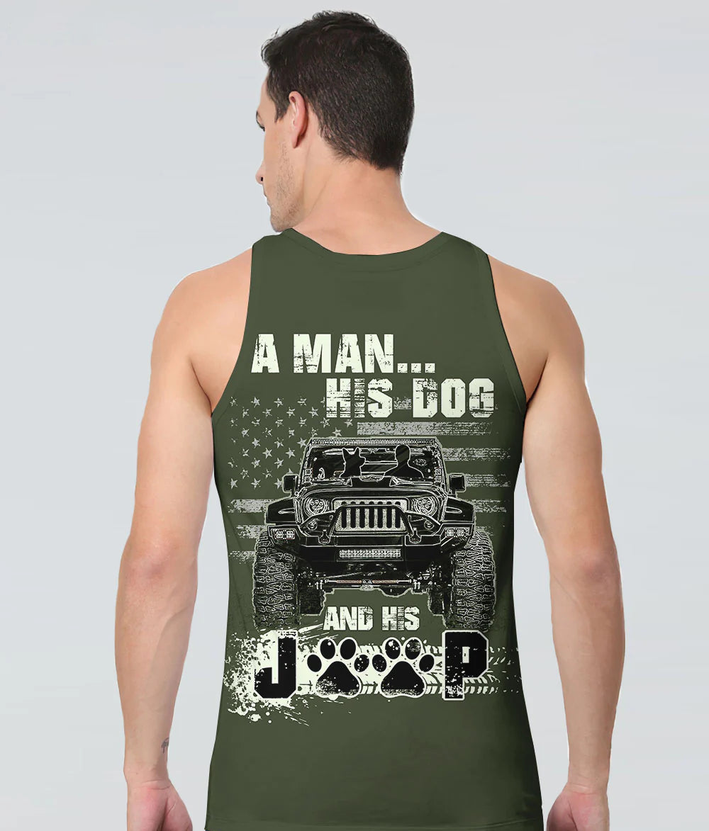 a-man-his-dog-and-his-jeep-military-green-tank-top