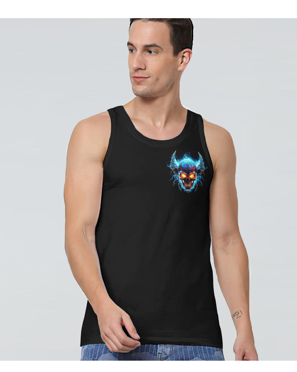 Make No Mistake Demon Skull Black Tank Top