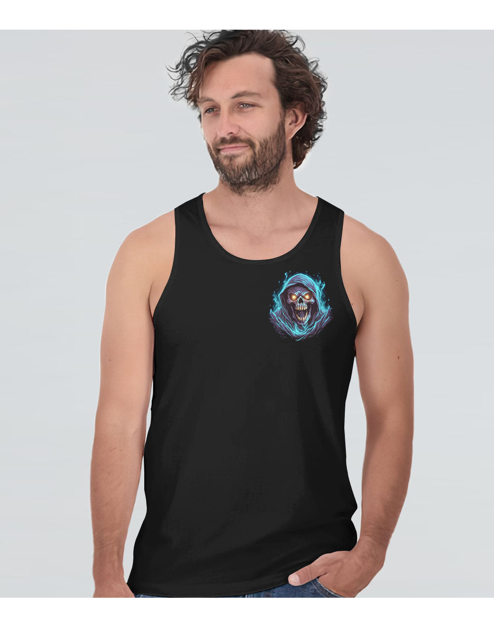 I'm Not Anti Social Skull Black Tank Top