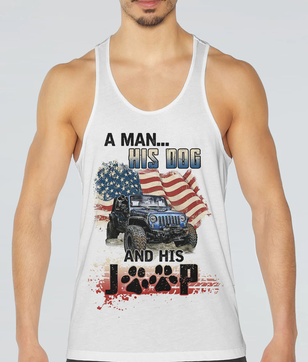 a-man-his-dog-and-his-jeep-flag-tank-top