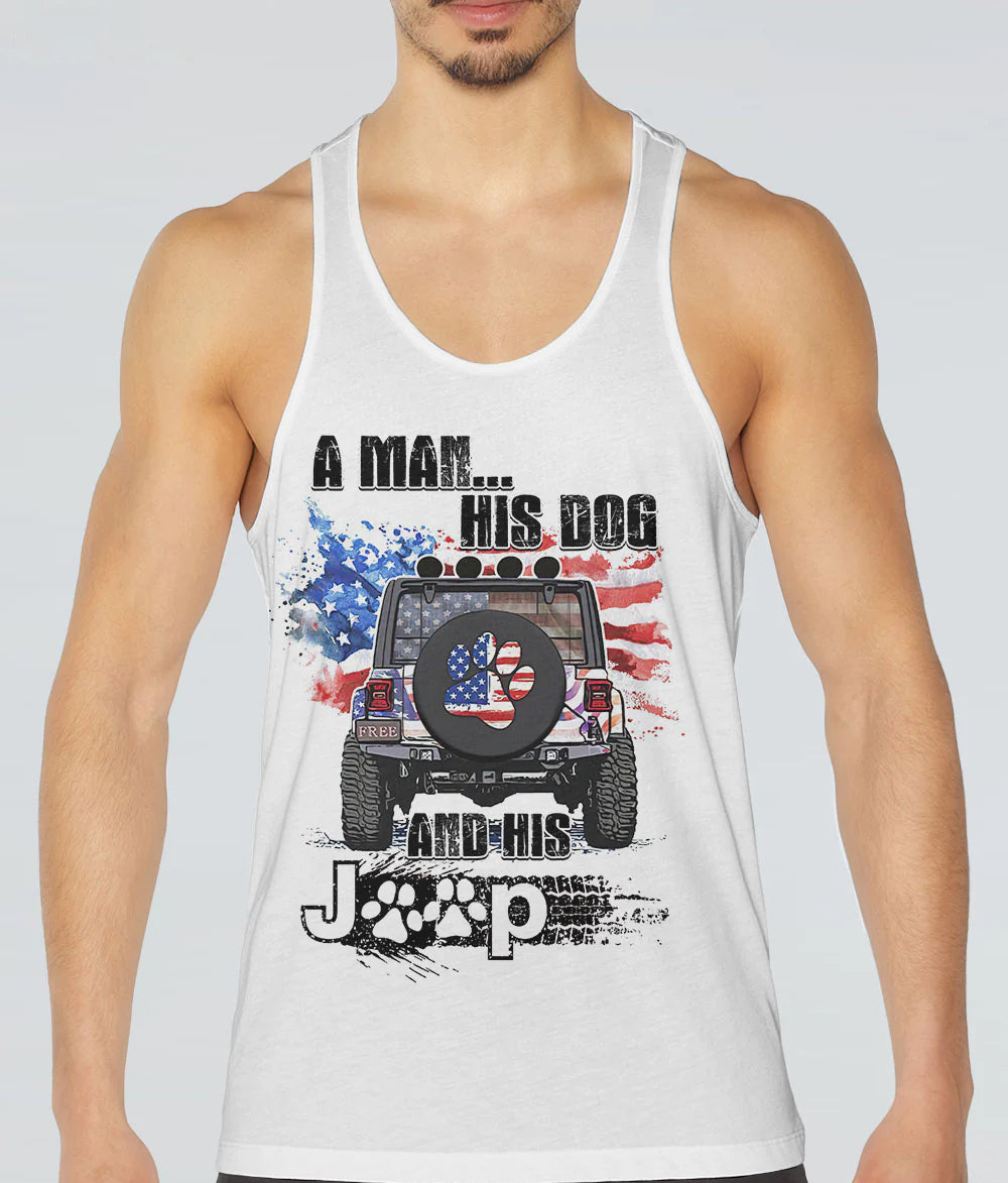 road-trippin-with-my-furry-buddy-jeep-flag-tank-top