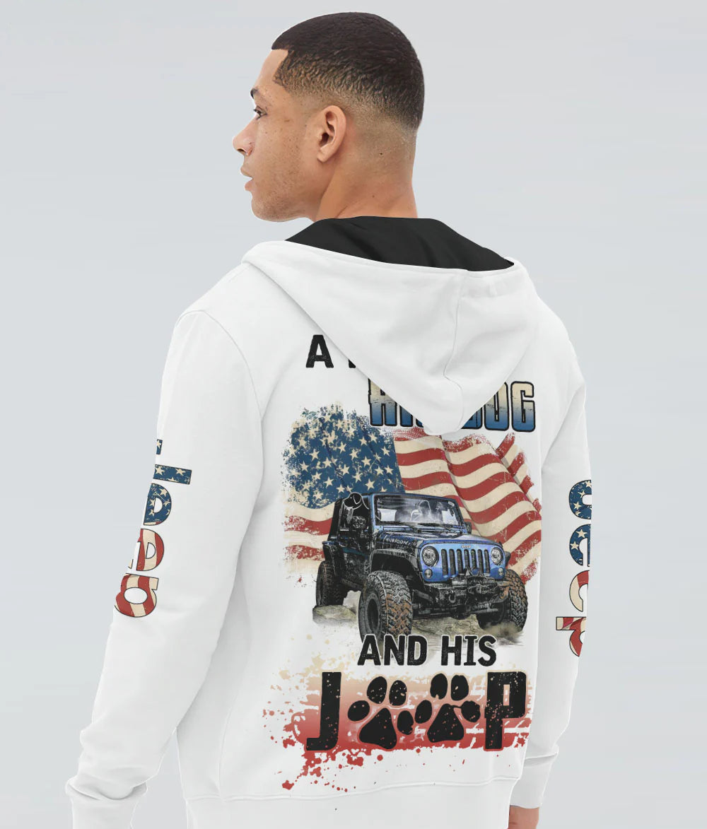 a-man-his-dog-and-his-jeep-flag-hoodie