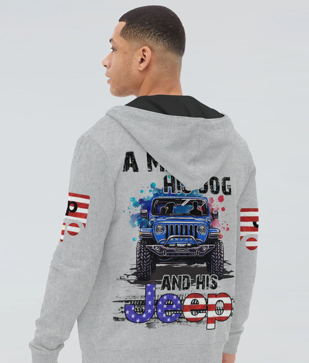 a-man-his-dog-and-his-jeep-flag-gray-hoodie