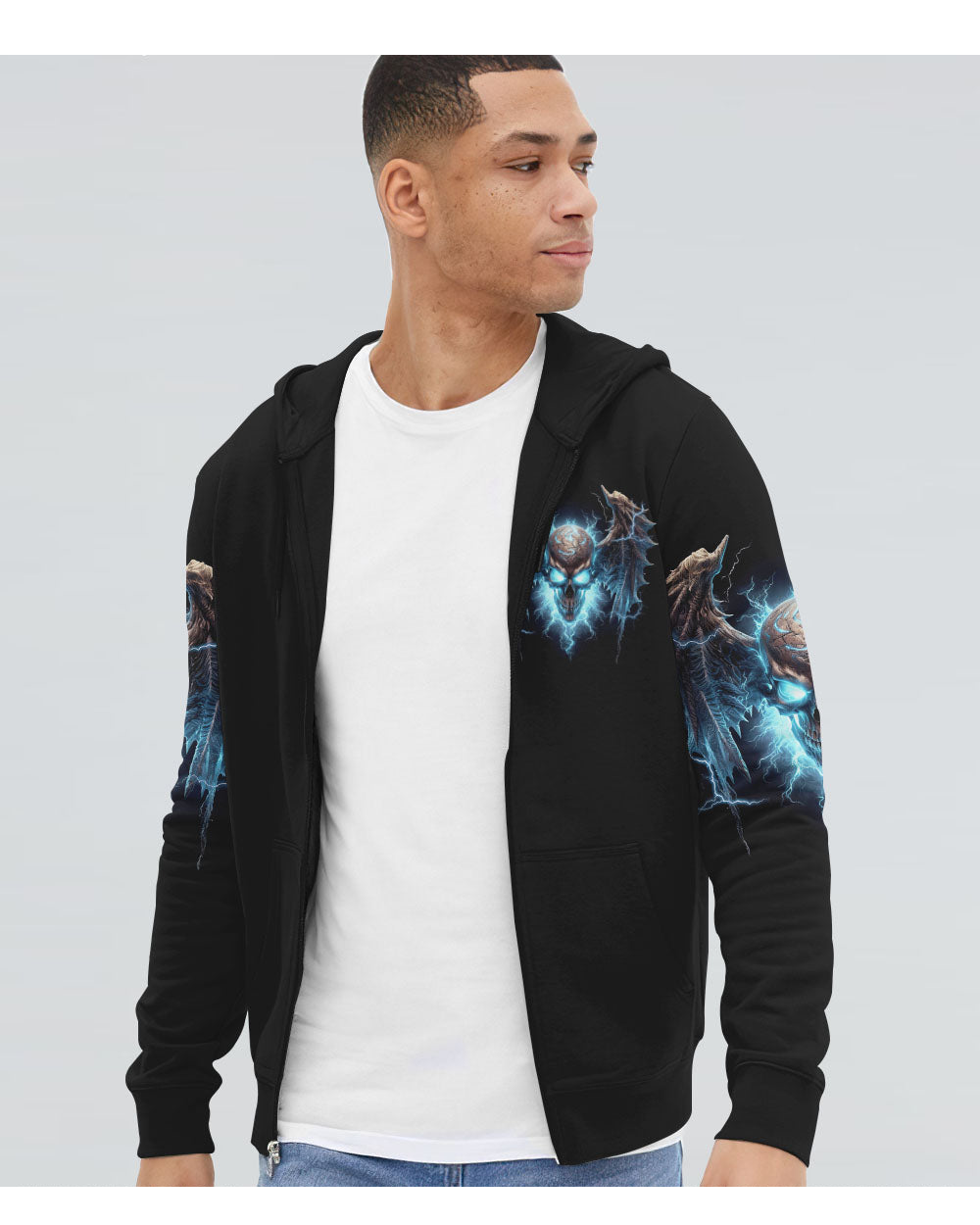 I Hold A Beast An Angel Skull Skull Wings Hoodie