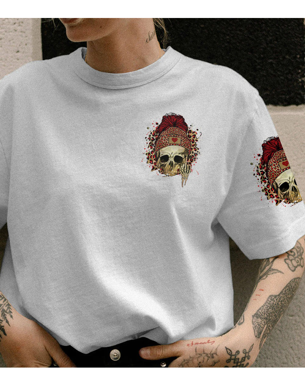 Next Time My Name Comes Out Of Your Mouth White Skull T Shirt