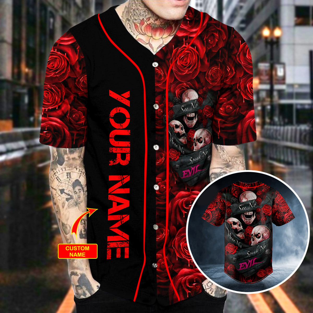 Stuck Between IDK IDC And IDGAF Diamond Skull Personalized Baseball Jersey