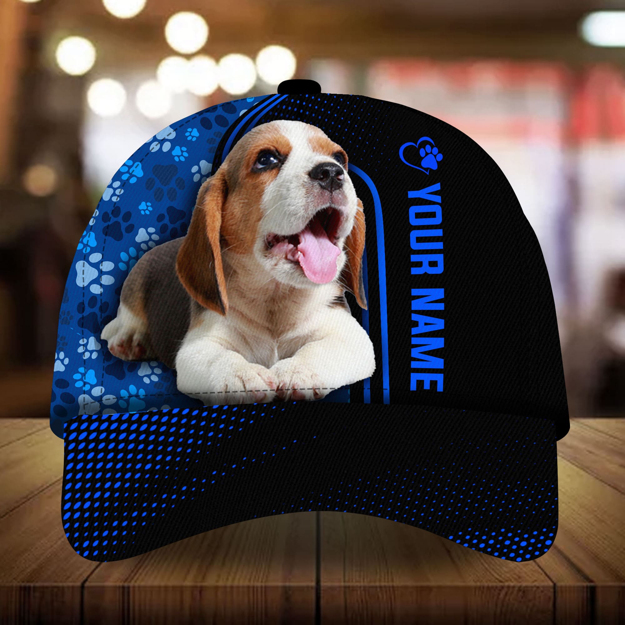 Beagle Para-curves 3D Multicolor Personalized Hat