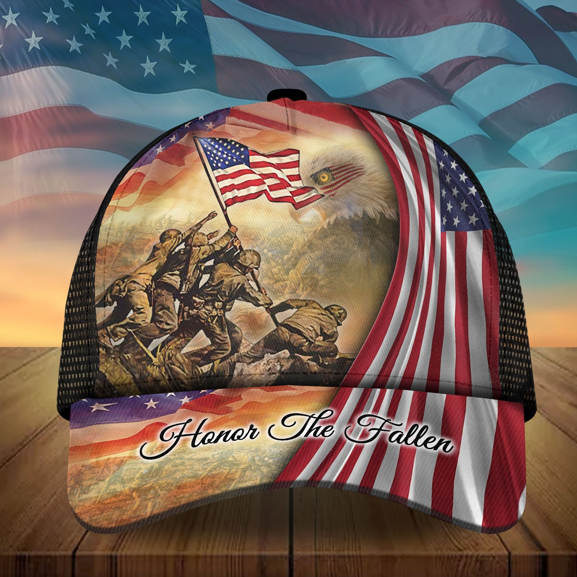 Premium All Gave Some Some Gave All, US Veteran Eagle 3D Hats Personalized