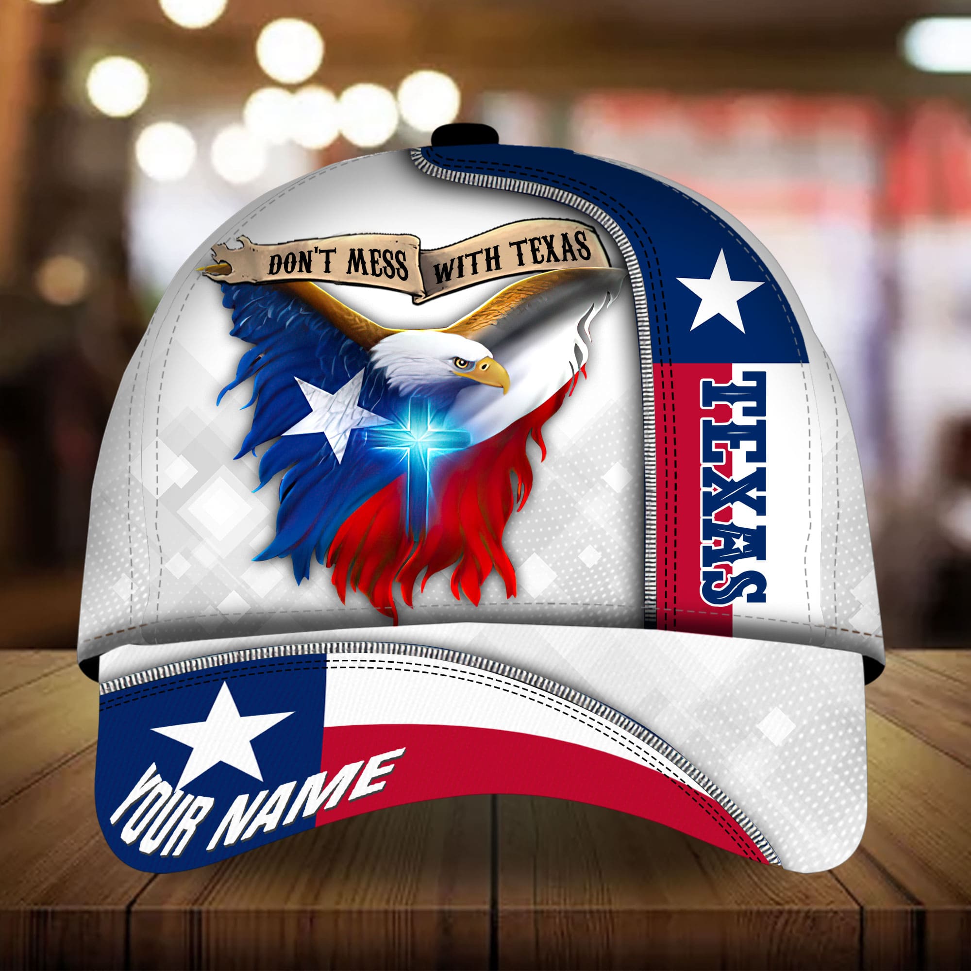 Premium Eagle Dont Mess With Texas 3D Hat Personalized