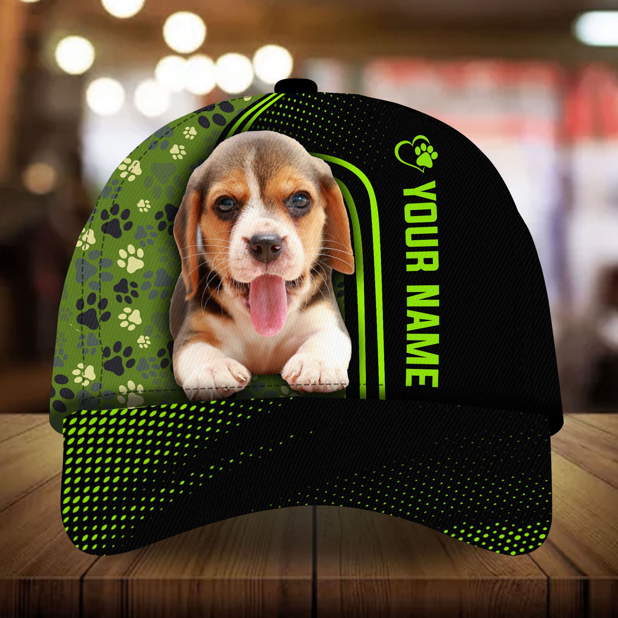 Beagle Paracurves 3D Multicolor Personalized Hat