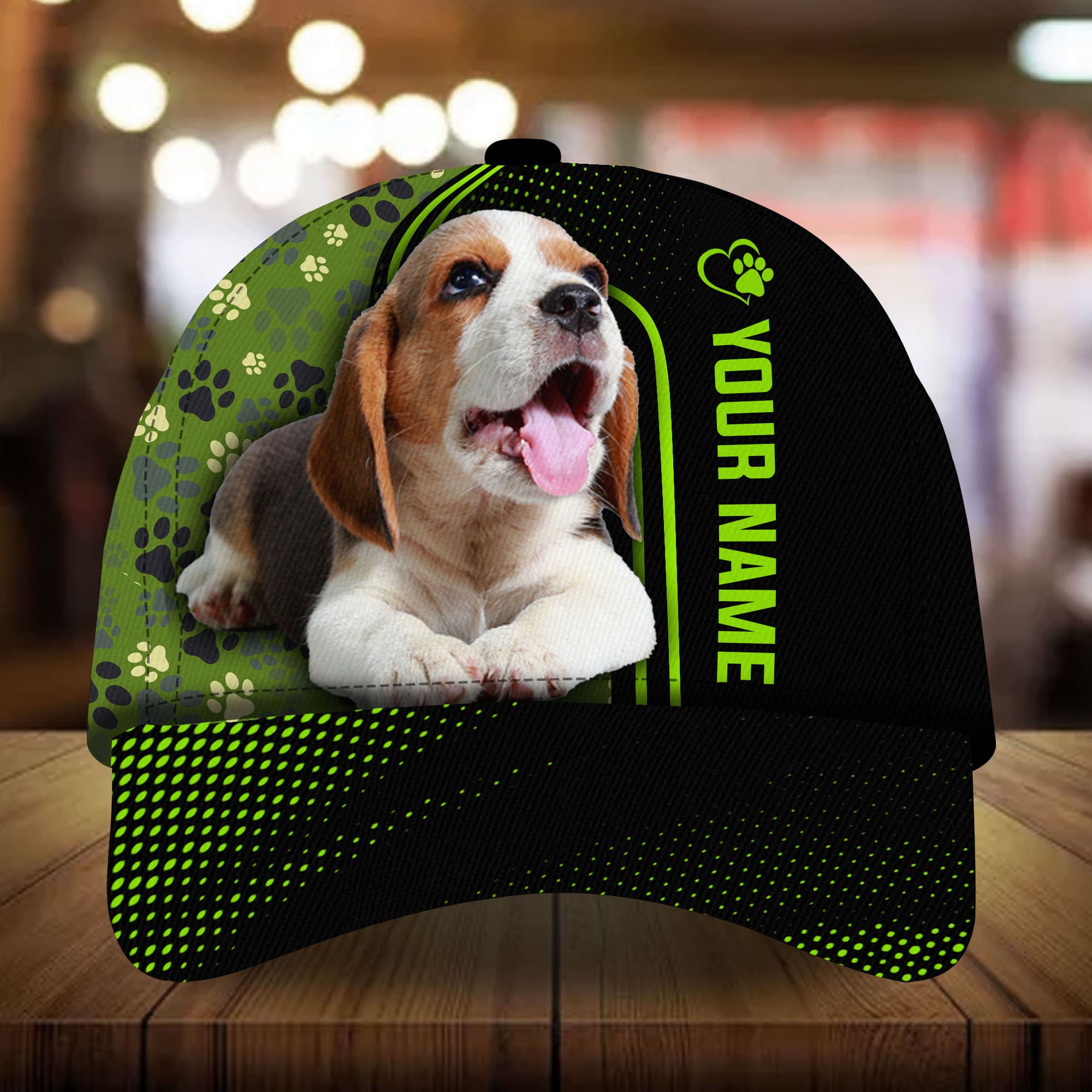 Beagle Para-curves 3D Multicolor Personalized Hat