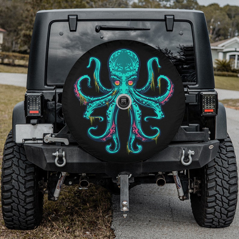 Funny Octopus Kraken Ocean Sea Life Octopus Lover Spare Tire Cover