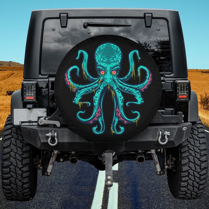 Funny Octopus Kraken Ocean Sea Life Octopus Lover Spare Tire Cover