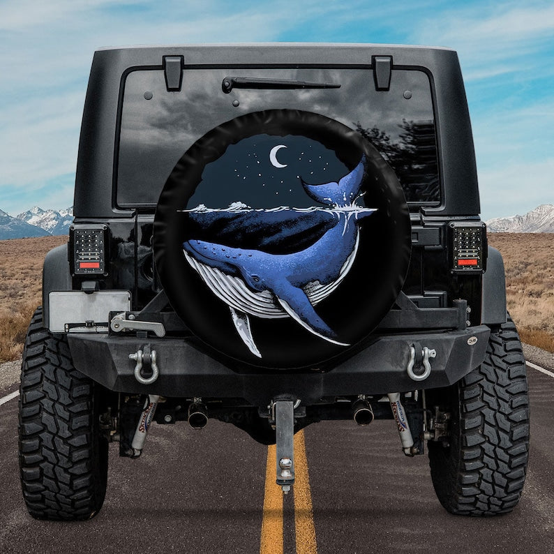 Blue Whale Ocean Spare Tire Cover