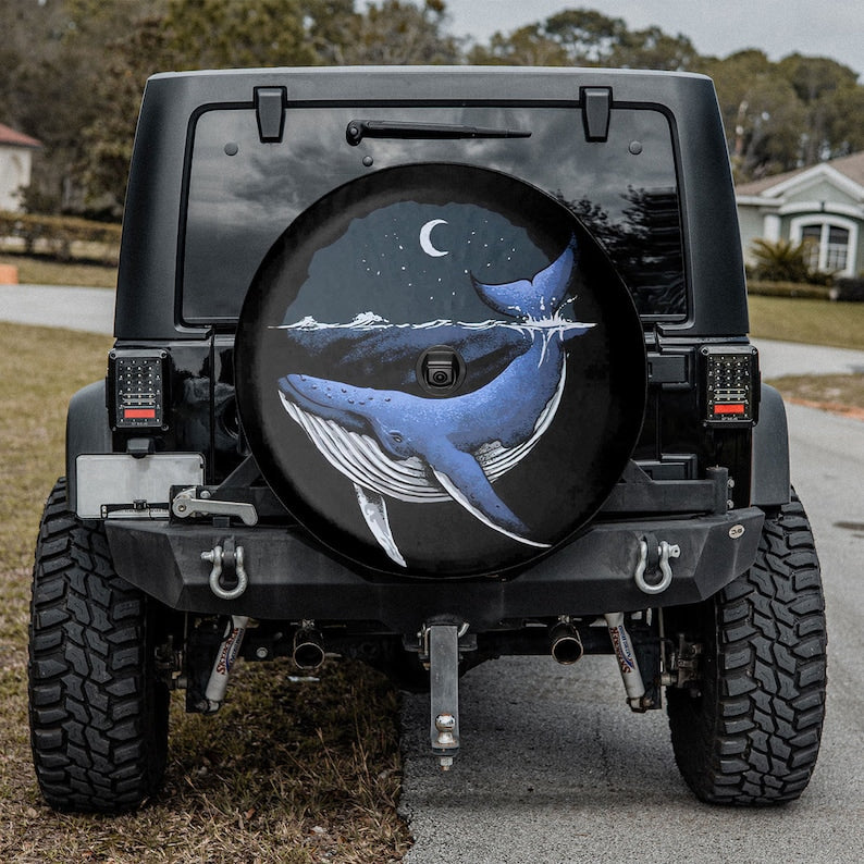 Blue Whale Ocean Spare Tire Cover