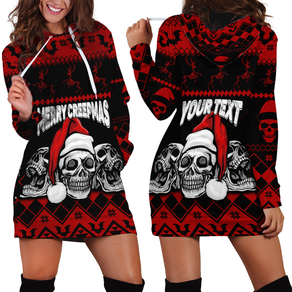 custom-christmas-hoodie-dress-gothic-skull-creepmas