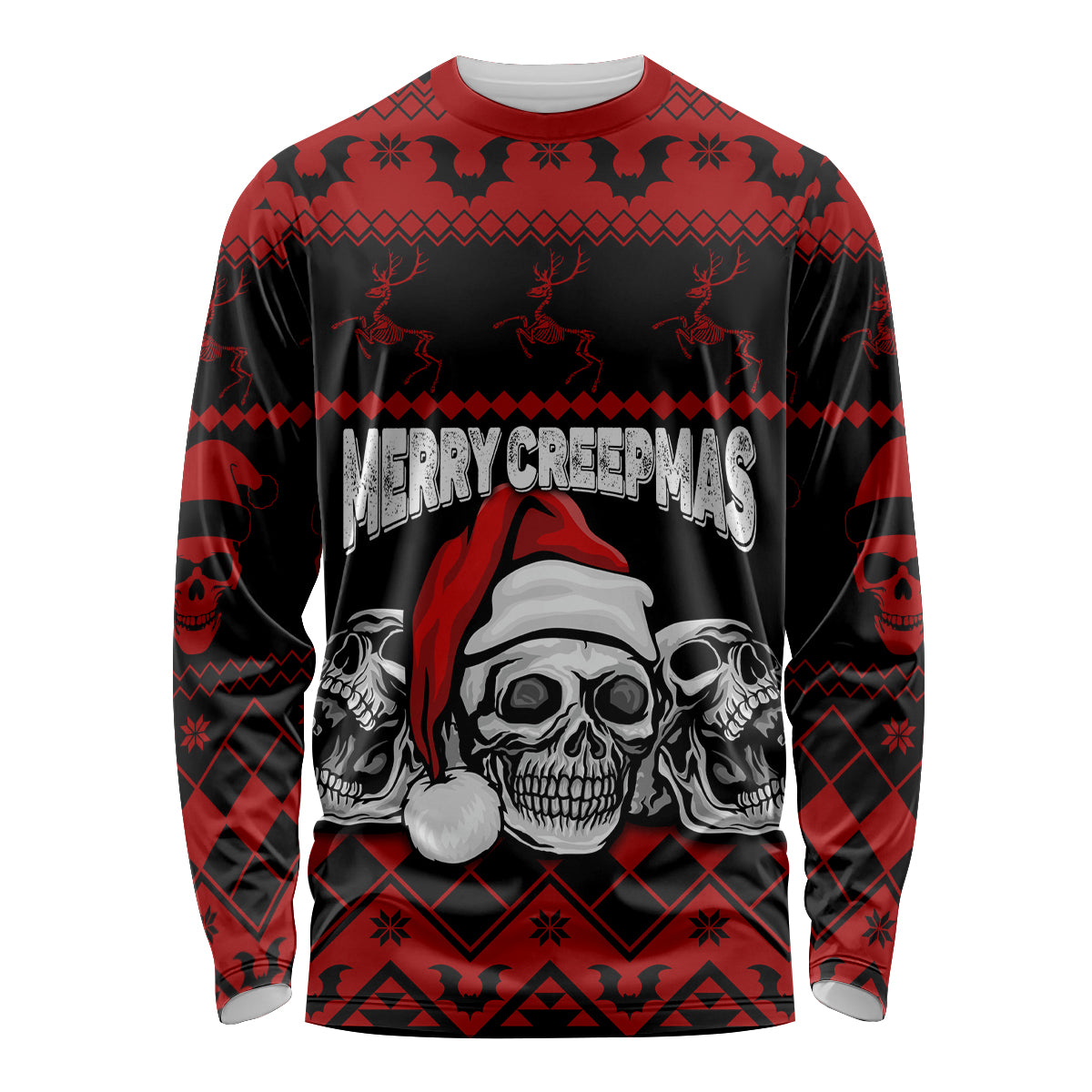 custom-christmas-long-sleeve-shirt-gothic-skull-creepmas