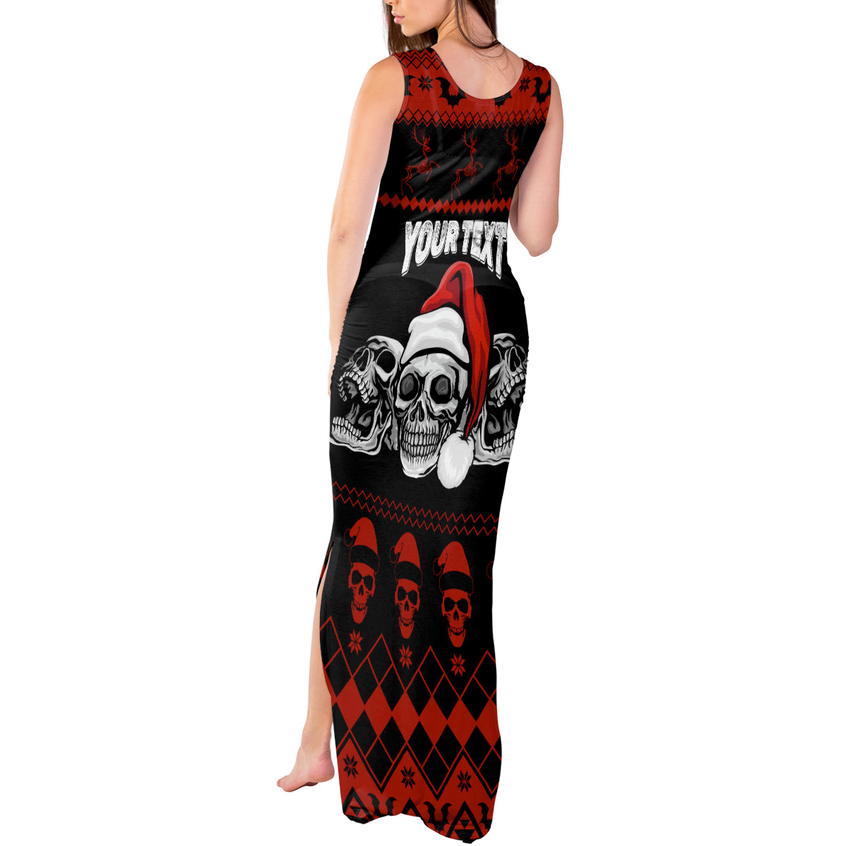 custom-christmas-tank-maxi-dress-gothic-skull-creepmas