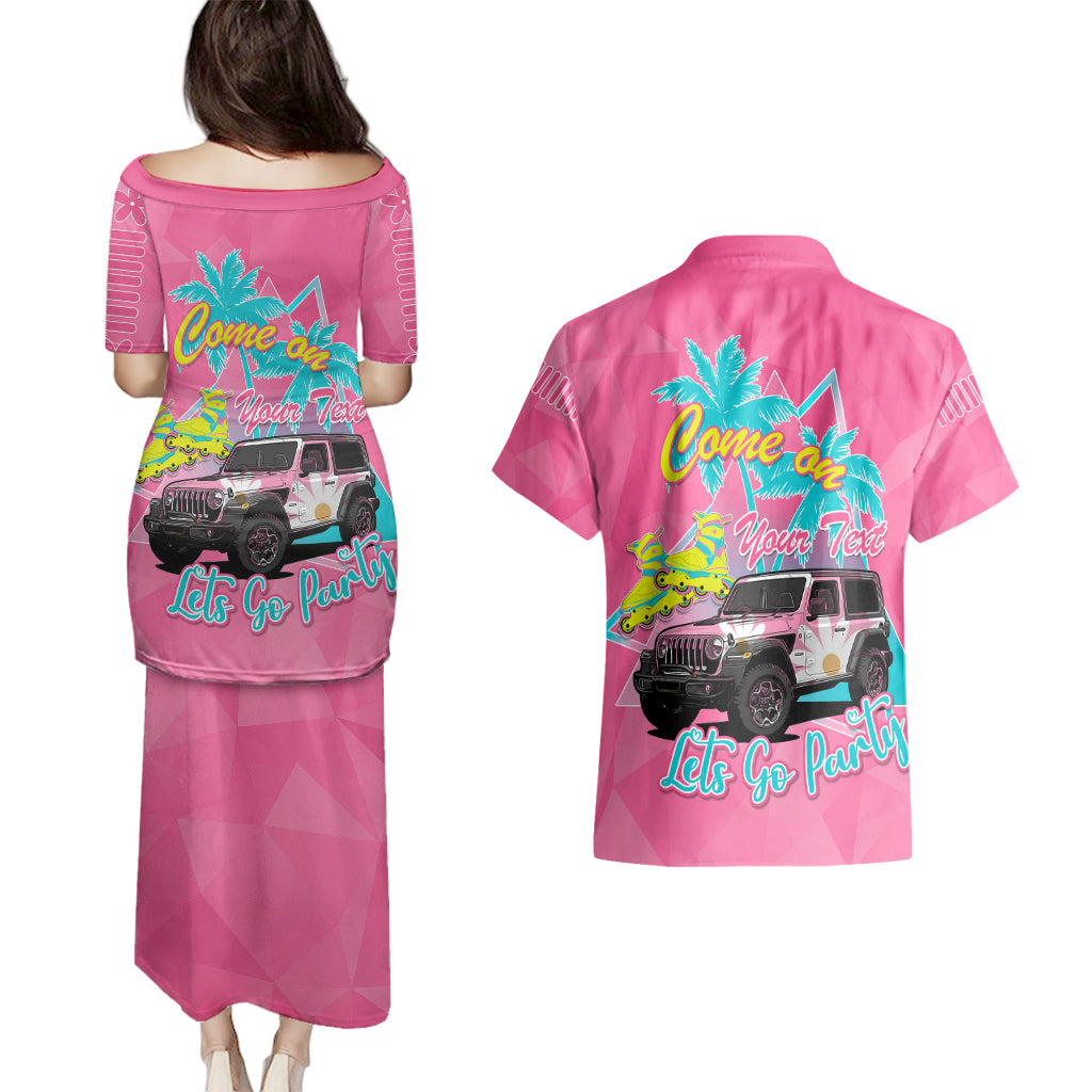 personalised-jeep-girl-couples-matching-puletasi-dress-and-hawaiian-shirt-doll-pink-party