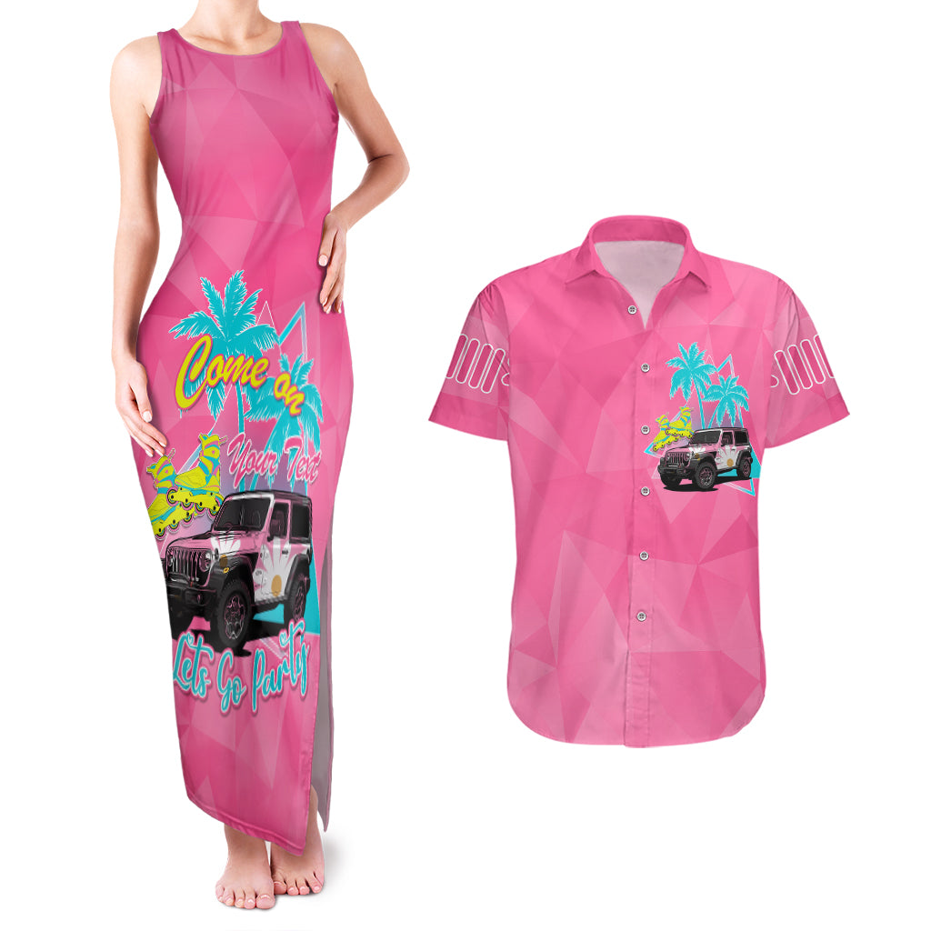 personalised-jeep-girl-couples-matching-tank-maxi-dress-and-hawaiian-shirt-doll-pink-party