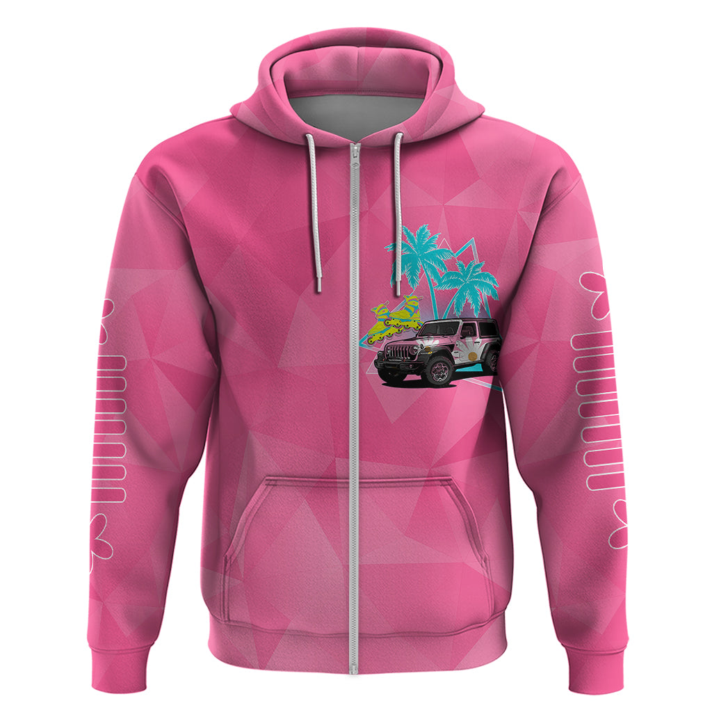 personalised-jeep-girl-hoodie-doll-pink-party