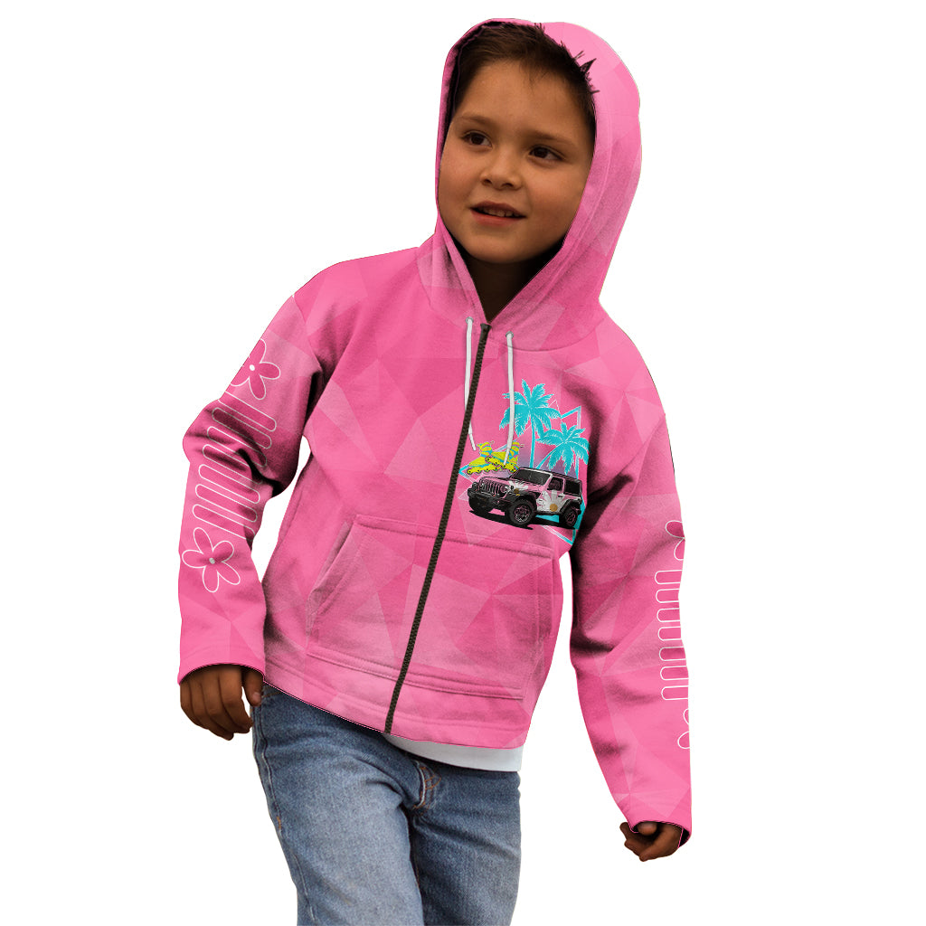 personalised-jeep-girl-kid-hoodie-doll-pink-party