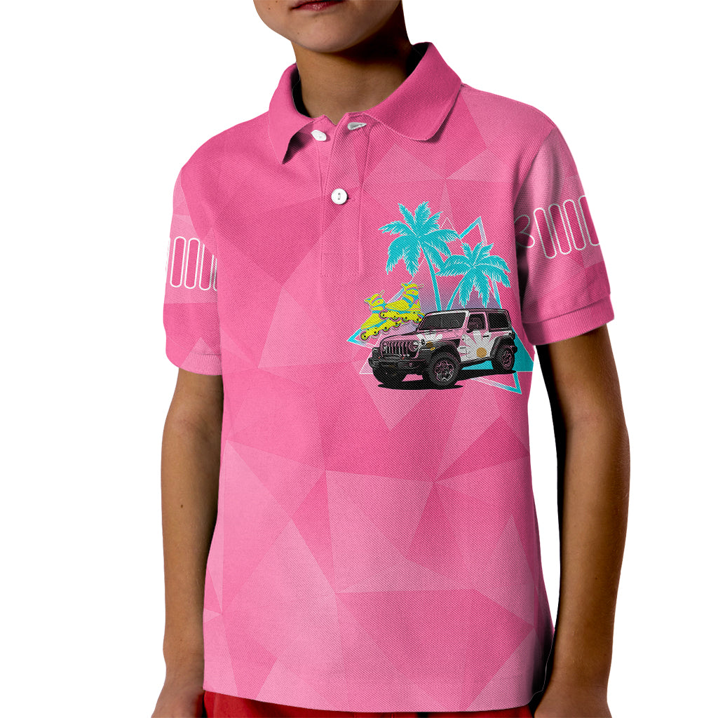 personalised-jeep-girl-kid-polo-shirt-doll-pink-party